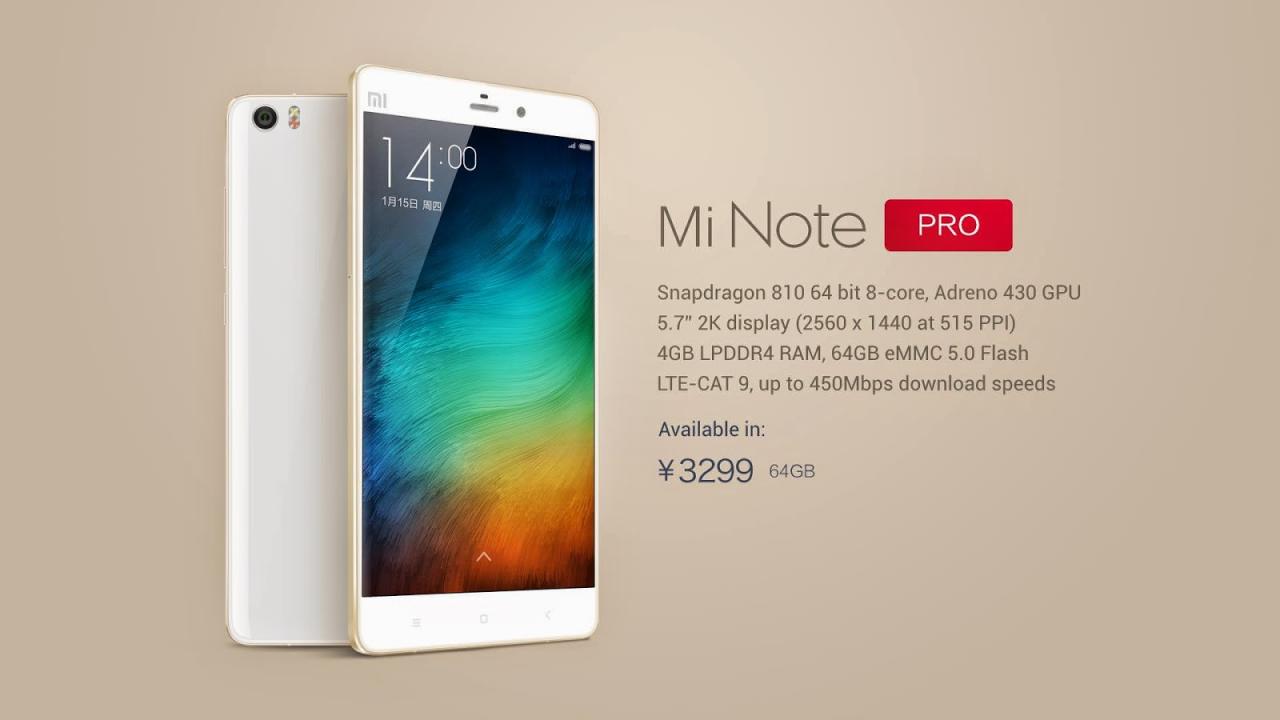 Spek Baterai Xiaomi Mi Note Pro